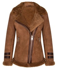Women's Short Brown Sheepskin