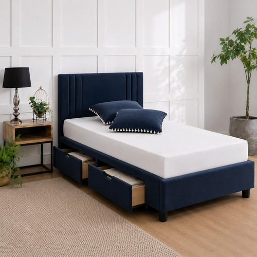 Luxury single divan bed with - bed,