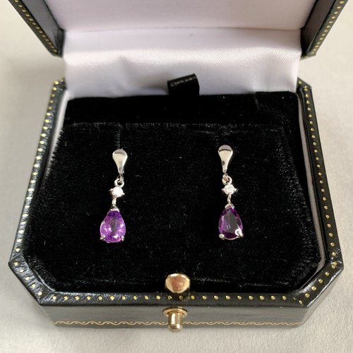 9ct white gold amethyst - 9ct,