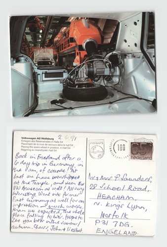 Postcard vw factory - postcard,