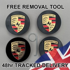 4 X Black Centre caps 76MM