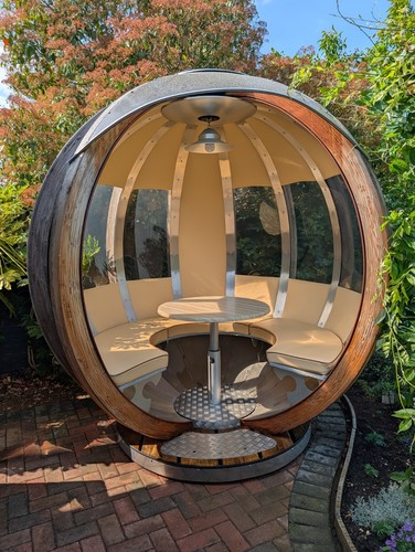 Ornate rotating garden pod - rotating, 8