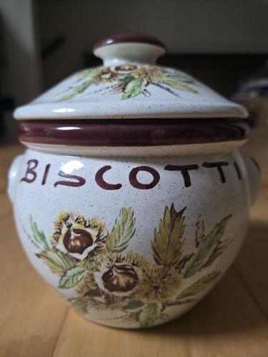 Vintage italian biscotti jar - vintage,
