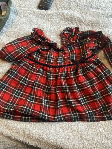 Red tartan dress - tartan,