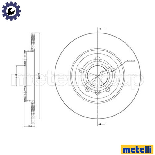 Brake disc 0855c - disc, for