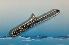 Trombone Silver Pewter Pin