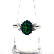Black Opal Design Ring