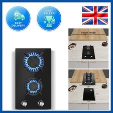 Versatile Black Glass 2-Burner