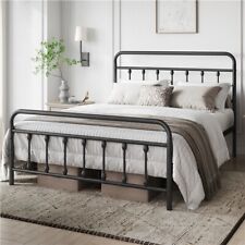 Single,Double,King Metal Bed Frame with Headboard and Footboard,Underbed Storage