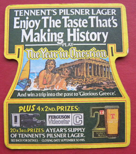 Tennents beer mat - tennents,
