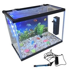 LED Glass Aquarium Fish Tank