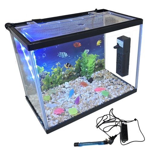 Led glass aquarium fish tank - led,