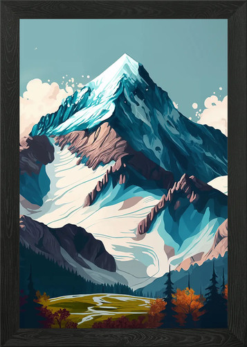 Beautiful mountain framed wall - mountain,