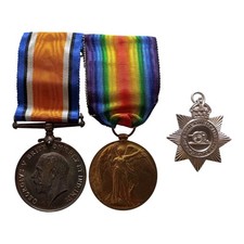 WW1 Pair Medals + Hallmarked