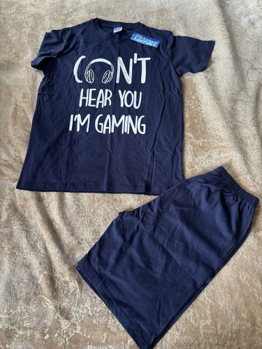 Gaming pyjama set navy blue - set,