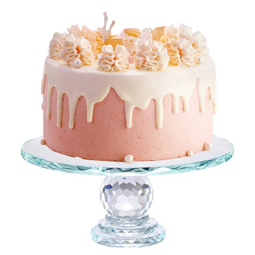 Crystal glass cake stand - crystal,
