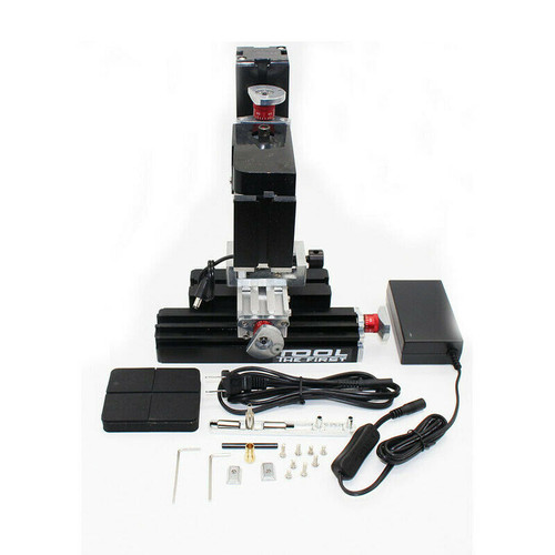 Mini metal lathe diy miniature - lathe,