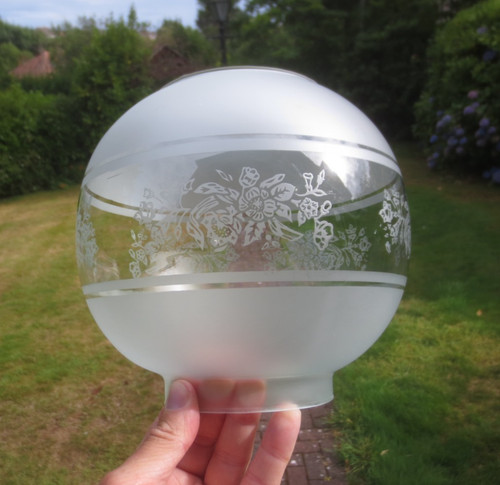 Vintage acid etched glass - vintage,