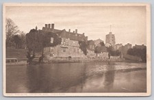 c1911 Maidstone Postcard - Old Palace, Church & College from River Medway