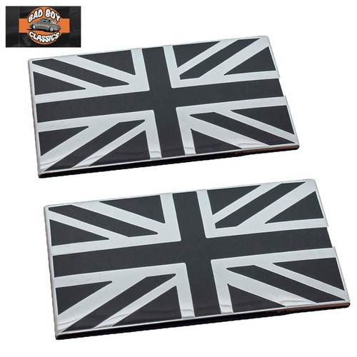 Union jack enamel badge black - badge,