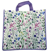 2025 Floral Flowers Purple Lavender Reusable Shopping Bag NEW