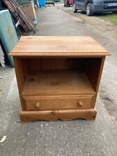 Solid Natural Brown Pine TV Unit Cabinet with Drawer 65 x 46 cm x 64 cm high