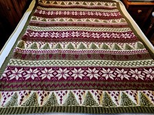 CHRISTMAS GIFT. Aran Blanket/ Heavy Luxury SOFA Throw. Hand Knitted. Bed/Chair