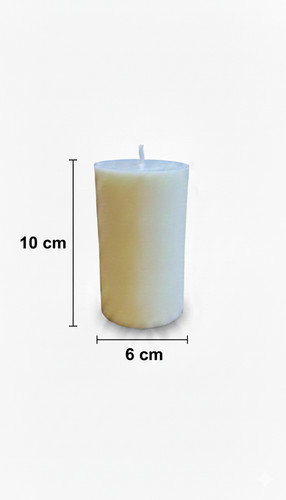 White pillar candles - pillar, unscented