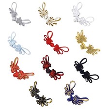 Handmade Chinese Knot Button Flower Shape Ribbon Fastener Tang Costume DIY Craft