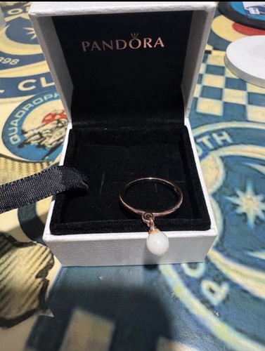 Pandora rose gold pearl drop - rose,