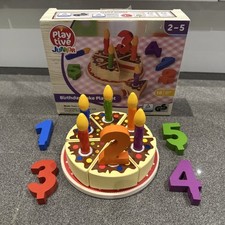 Playtive Junior Birthday Cake Wooden Playset Kitchen EYFS Nursery Gift Toy Set 