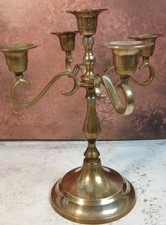 Vtg candelabra polished brass - vtg,