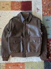 EAST MAN ROUGH WEAR A-2 Leather Flight Jacket Horsehide Size 36 Used
