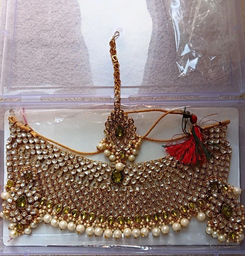 Asian gold tone kundan - asian,