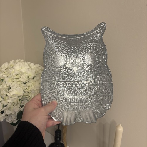 Owl silver glass - owl,