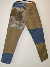 Desigual Men’s Denim Cargo jeans size 28 Twill Patchwork New Without Tags 