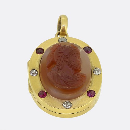 Victorian carved agate - carved,