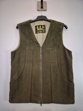 Barbour Moleskin Waistcoat Mens Medium Green Shooting Hunting Sporting Vest
