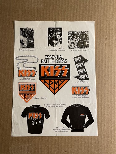 Kiss 1980 tourbook orderform - kiss,