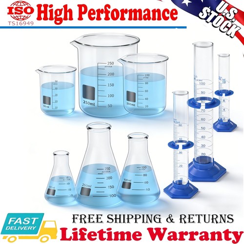 9pcs glass measuring beaker - glass,