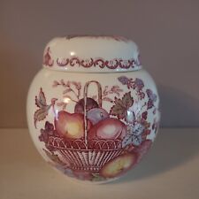 Masons Ironstone "Fruit Basket" Pot Pourri Ginger Jar 5.25" Tall
