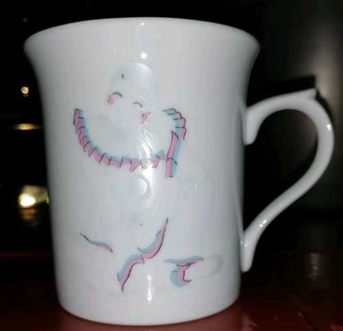 Pierrot clown mug 1980s - pierrot,
