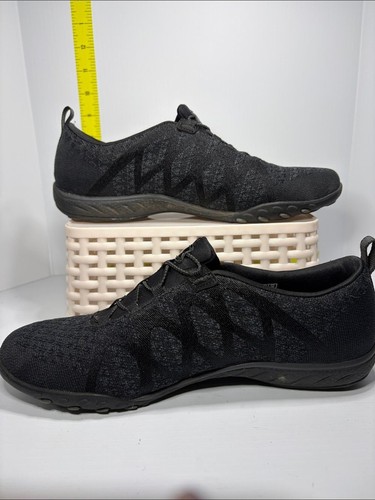 Skechers black knit - skechers, slip-on