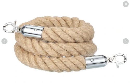 Jute queue barrier - queue, ropes