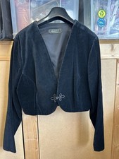 Debut by Debenhams Black Textured Velvet Bolero Jacket Size 18
