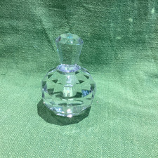 Cut Glass Refillable Perfume Bottle with Stopper - Excellent Condition