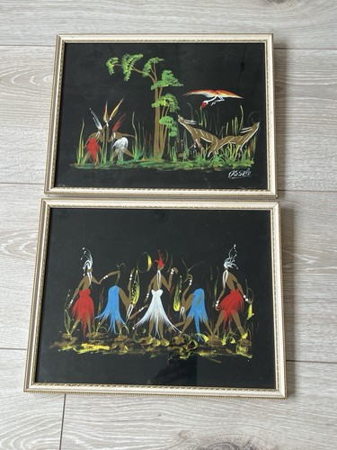 Pair vintage 1950s framed - pair,