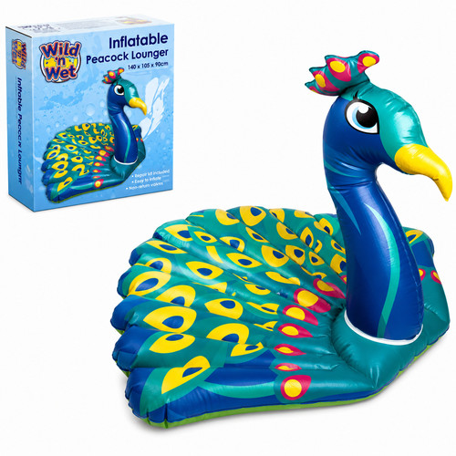 Inflatable peacock lounger - peacock,