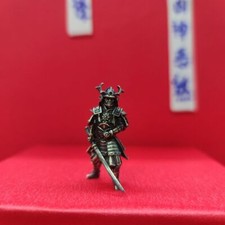 4cm Solid Bronze Slash Samurai Ancient Soldier Statue Ornaments Handicraft