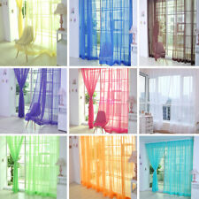 NEW SALE Rod Pocket Sheer Curtain Organza Voile Window Curtain Drape 4 Size